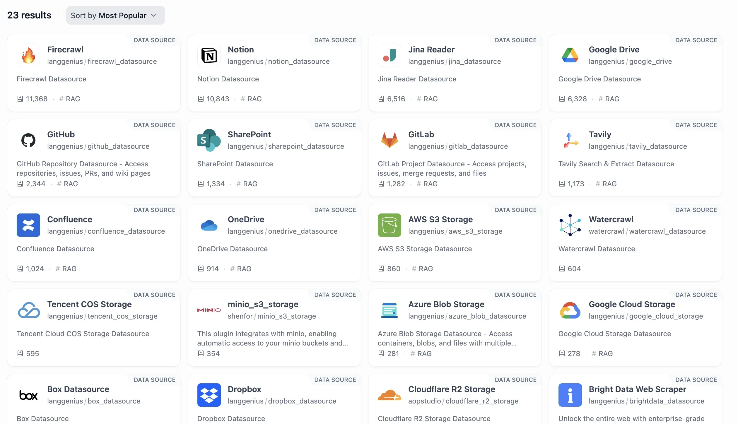 Dify 데이터소스 마켓플레이스 - Firecrawl, Notion, GitHub 등 연동 플러그인